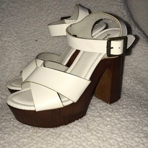 Bamboo fake wooden heels